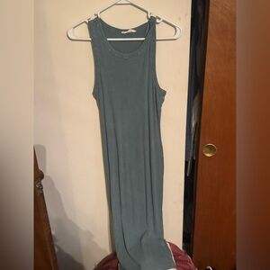 Chic Sleeveless Teal Maxi Dress